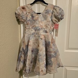 Rare Editions NWT Girls Floral‎ Puff Sleeve Dress Size 10 Medium